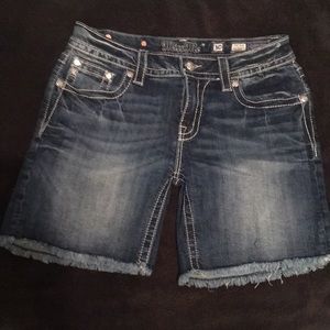 Miss Me denim Bermuda shorts